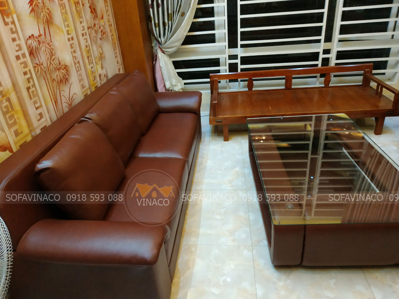 Bọc bàn ghế sofa da tại Nguyễn Thị Định Ba Đình